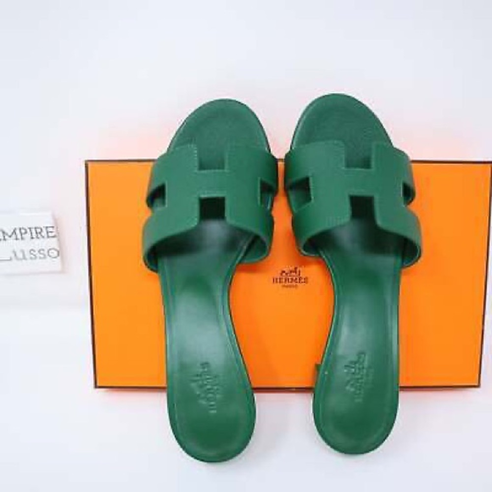 Green Women's Slide Sandals